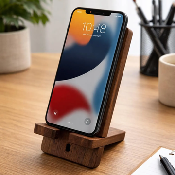 Interlocking Portable Smartphone Dock, Foldable Tabletop Device Holder For Office, Bedside And Travel Use Stand